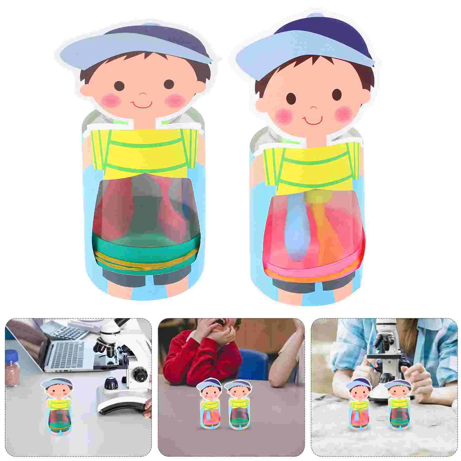 

2 Sets Lung Breathing Model Children's Toy Assembly DIY Scientific Knowledge Assembled Mold Plastic Teaching Tool