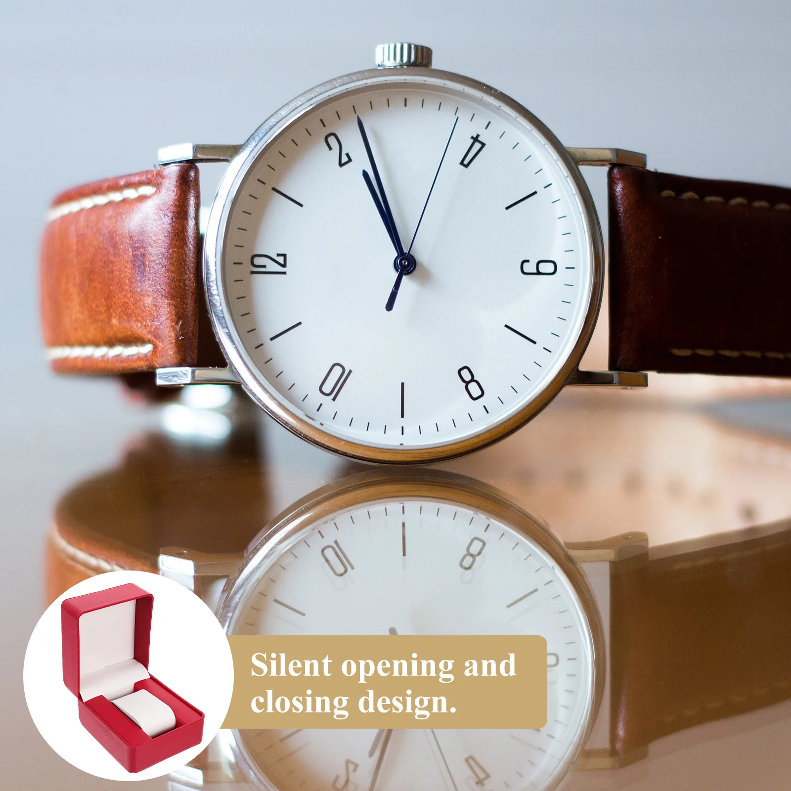 Case Box Storage voor mannen Cadeau Kleine displaybak Rode sieraden Zakhorloge Verpakking Case Moderne horlogedoos Multifunctioneel