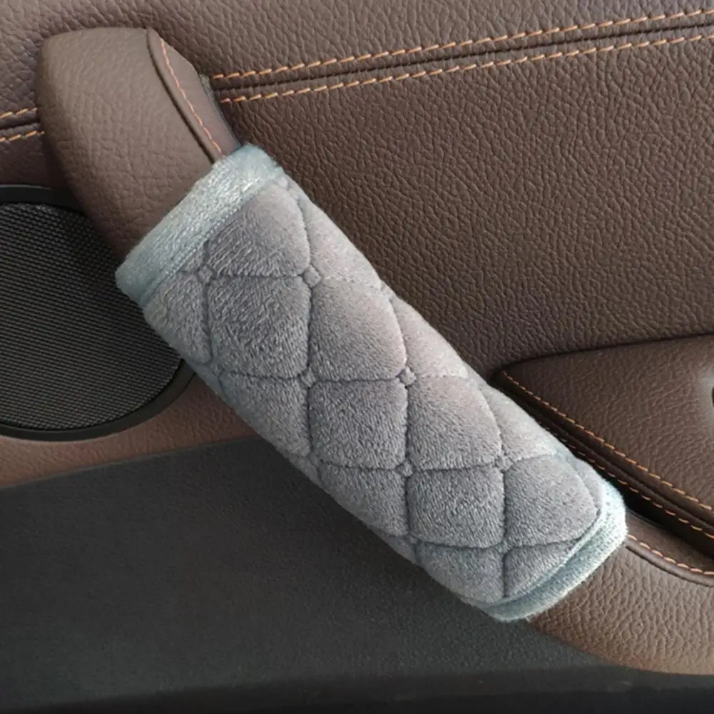 Door Handle Cover 2Pcs Durable Fastener Tape Flannelette  Car Interior Protect Door Handle Warm Cover for Car