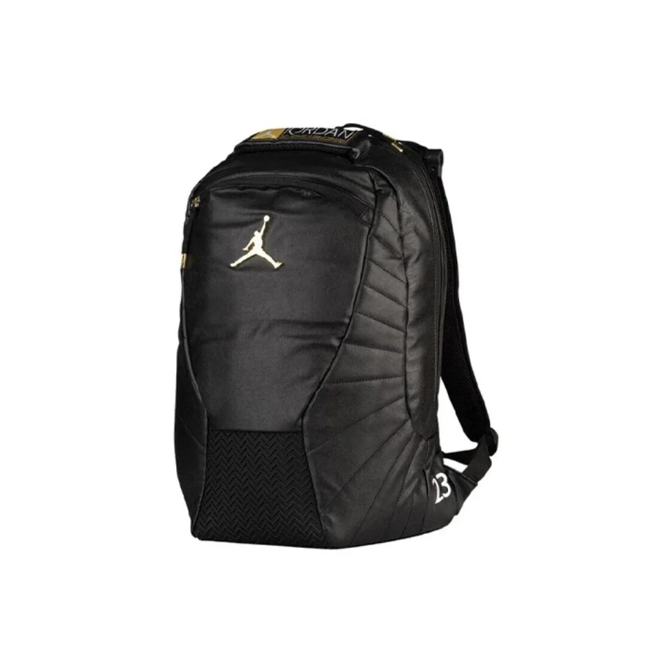 Ransel Air Jordan orisinil, tas ransel Laptop Sekolah warna hitam, tas ritsleting uniseks, tas kasual kapasitas besar, Size