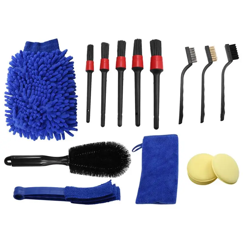 

Набор щеток для детализации автомобиля ABHX-15 PCS, набор для чистки салона автомобиля включает в себя щетки для детализации, щетка для колес, комплект щеток для шин колес