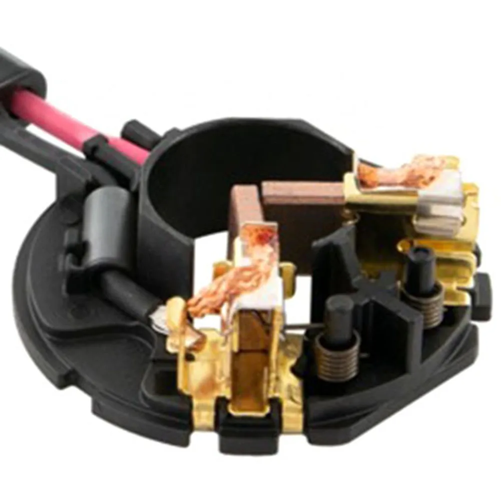 For Power Tool Repair Black Carbon Brush Holder Motor Brush Assembly Black Finish Compact Design Easy Installation