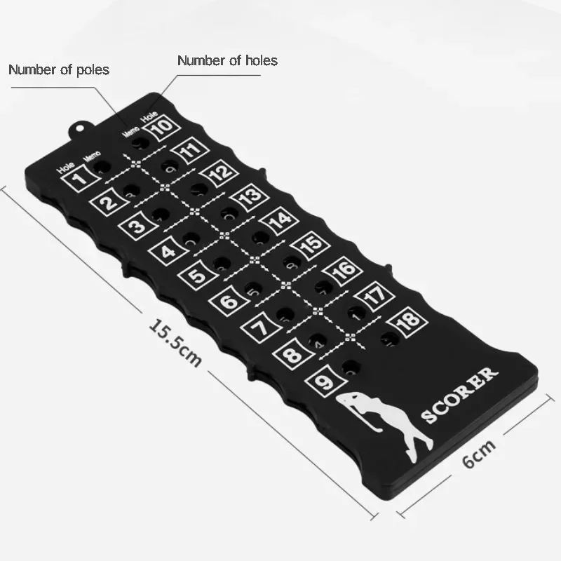 PGM 18 Hole Golf Stroke Putt Score Card Counter Indicator with Key Chain Golf Score Counter Black Hot JFQ002