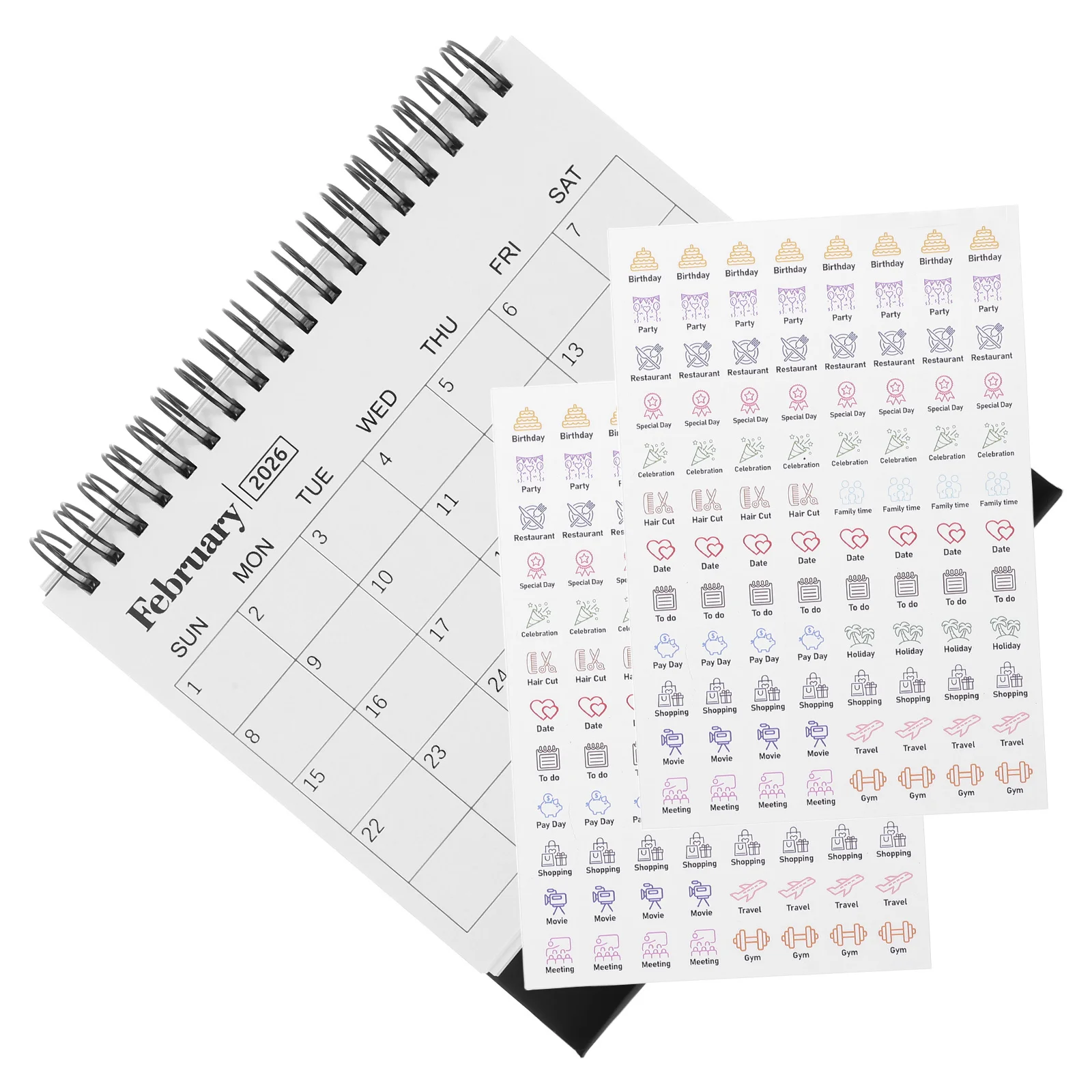 

Мини-настольный календарь на 2026 Стоячий перекидной календарь с 2025 по декабрь 2026 Маленький настольный планировщик из толстой бумаги Портативный для дома