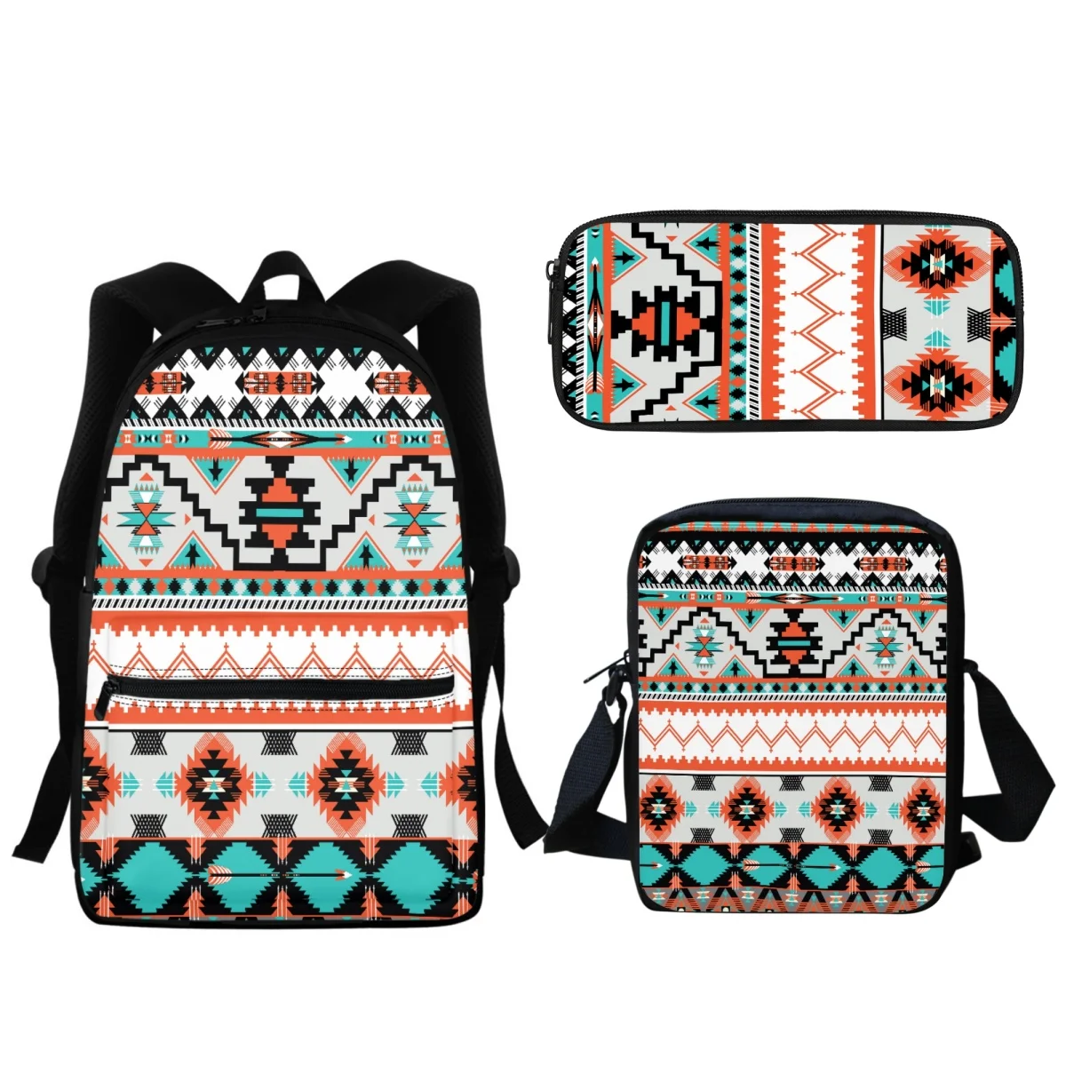 Aztecs Tribal Print Kids Casual Backpack Student Back to School Gift Teenagers New Fashion Small Girls Messenger Bag Pencil Case