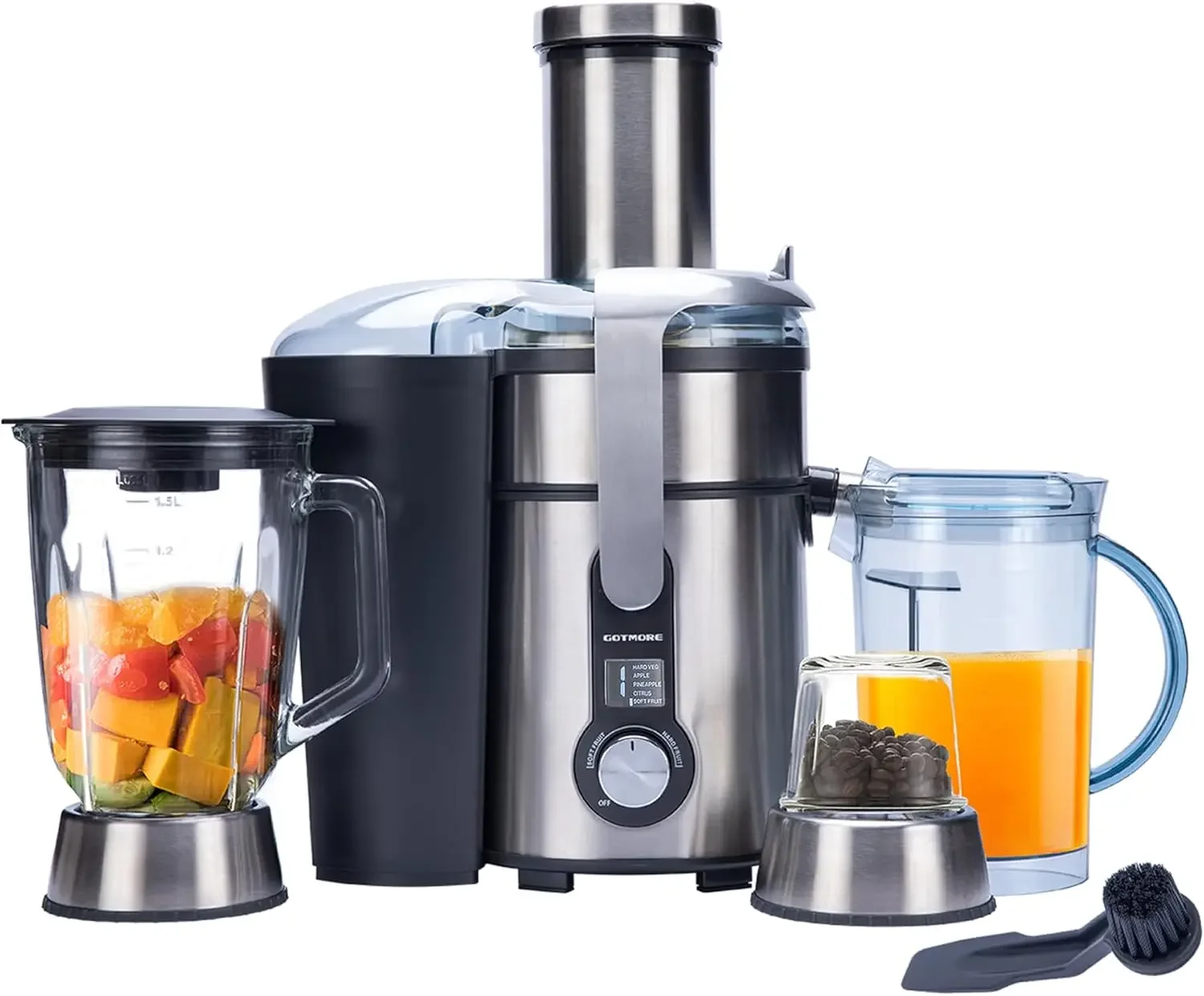 Machine, Blender & Grinder Combo 3 in 1 for Smoothies, Juice, Processing, Grinding & More 1300W Centrifugal Juice Extractor for