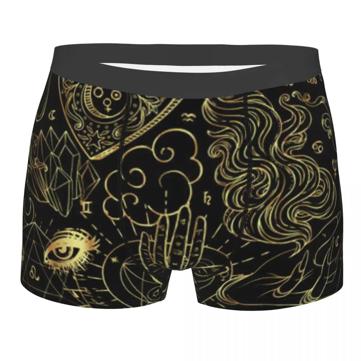 

Mens Boxer Sexy Underwear Magic Religion Occultism Underpants Male Panties Pouch Short Pants