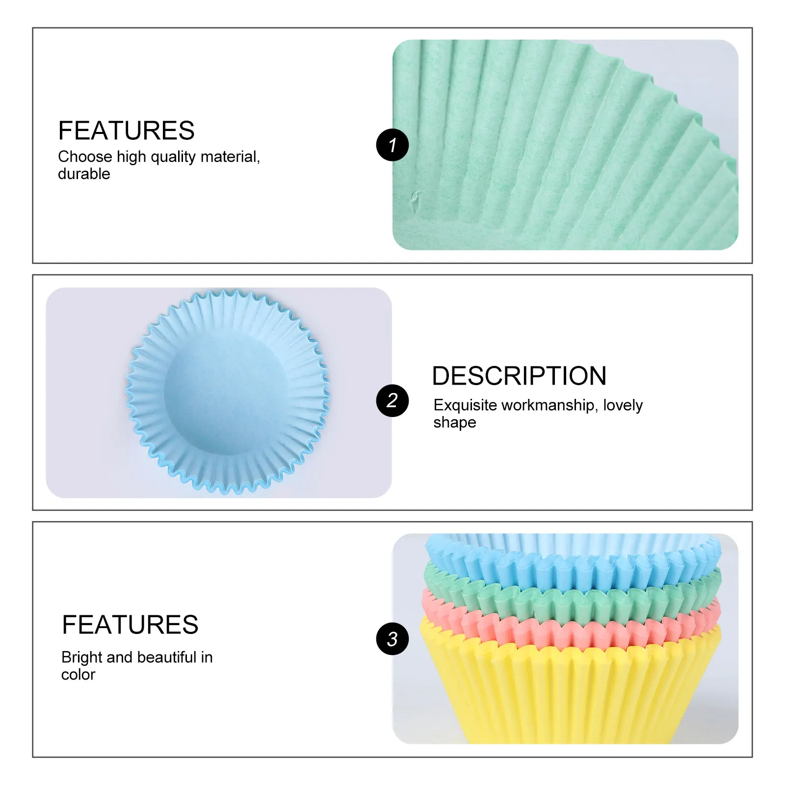 

300 Pcs Cake Cups Decorate Cakes Muffin Cupcake Mei Niang Wrapper Party Paper