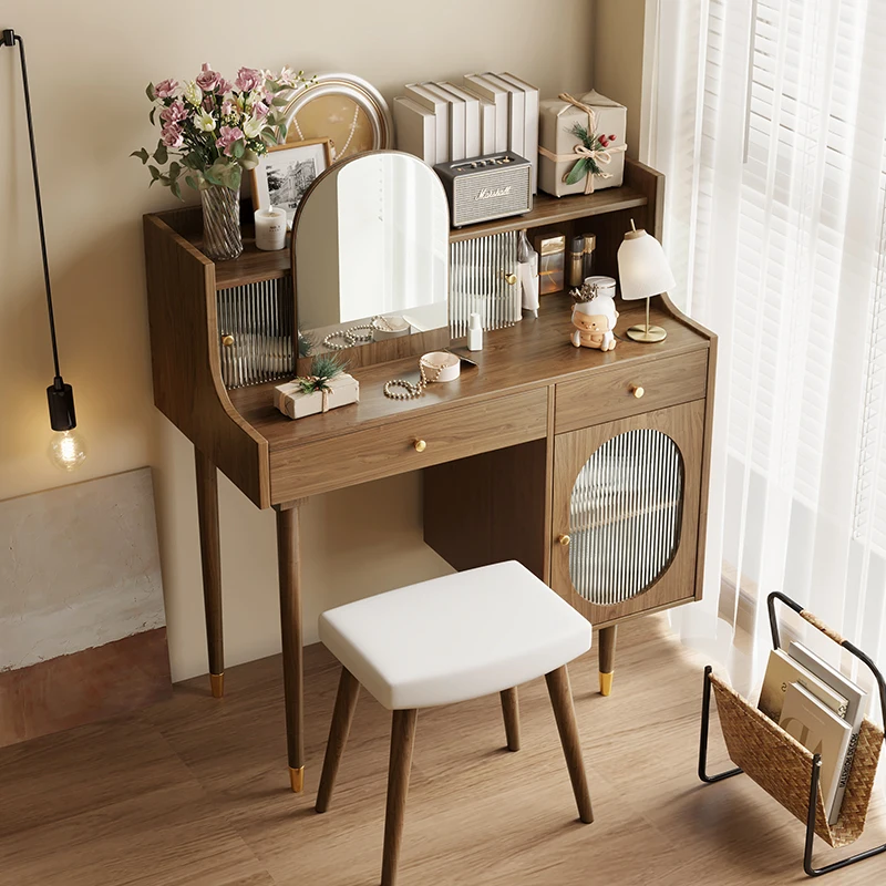 Bedroom Mirror Dressing Table Luxury Bedroom Drawer Girls Dressing Table Luxury Storage Mini Tocador Maquillaje Home Furniture image 3