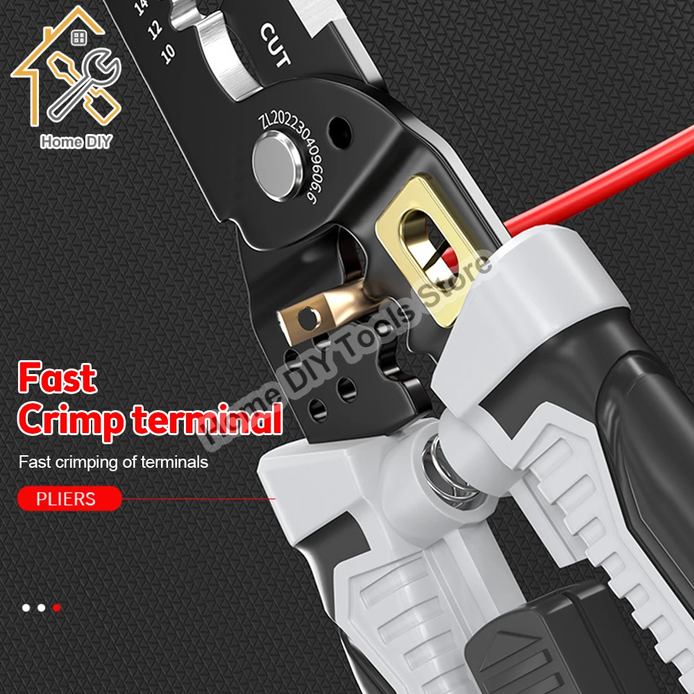 Multifunctional Wire Stripping Pliers Cable Crimper Cutter Electrician Special Network Cable Wire Stripper Tool