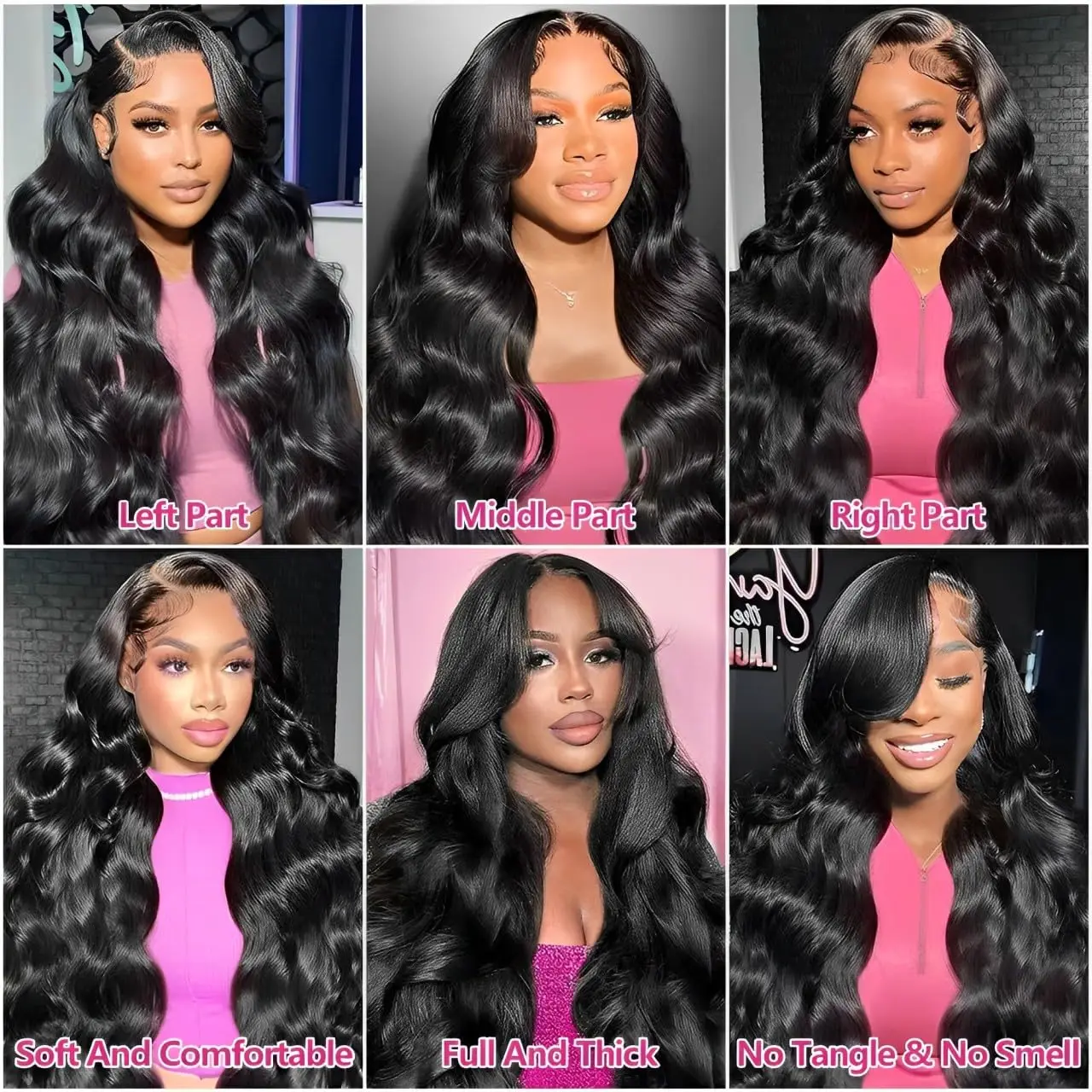 13×4Lace Front Wigs Human Hair 1B  Lace Frontal Wigs Transparent Body Wave Human Hair Wigs  200 Density