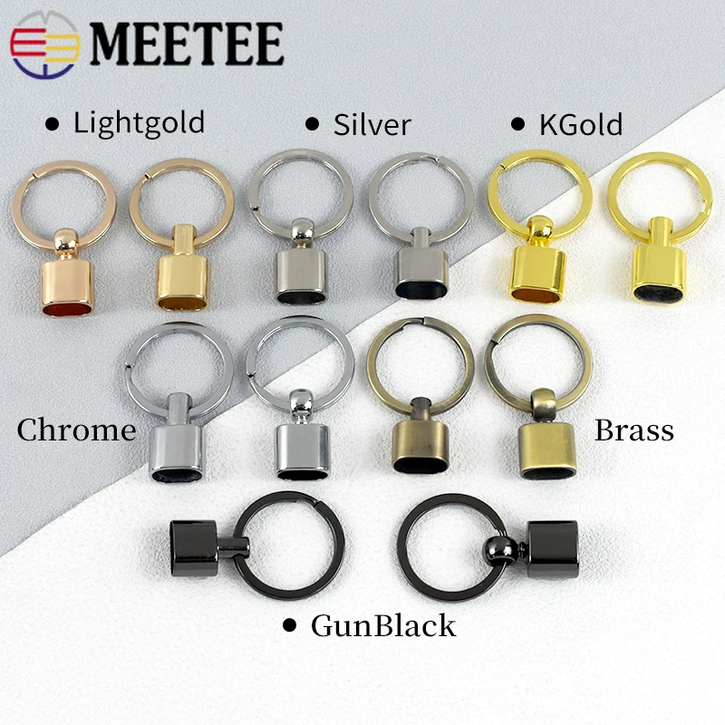 2/4/10Pcs Meetee 14mm Metal O Ring Buckles Keychain Hook Clasp Bags Sides Clip Buckle Belt Safety Strap DIY Hardware Accessories