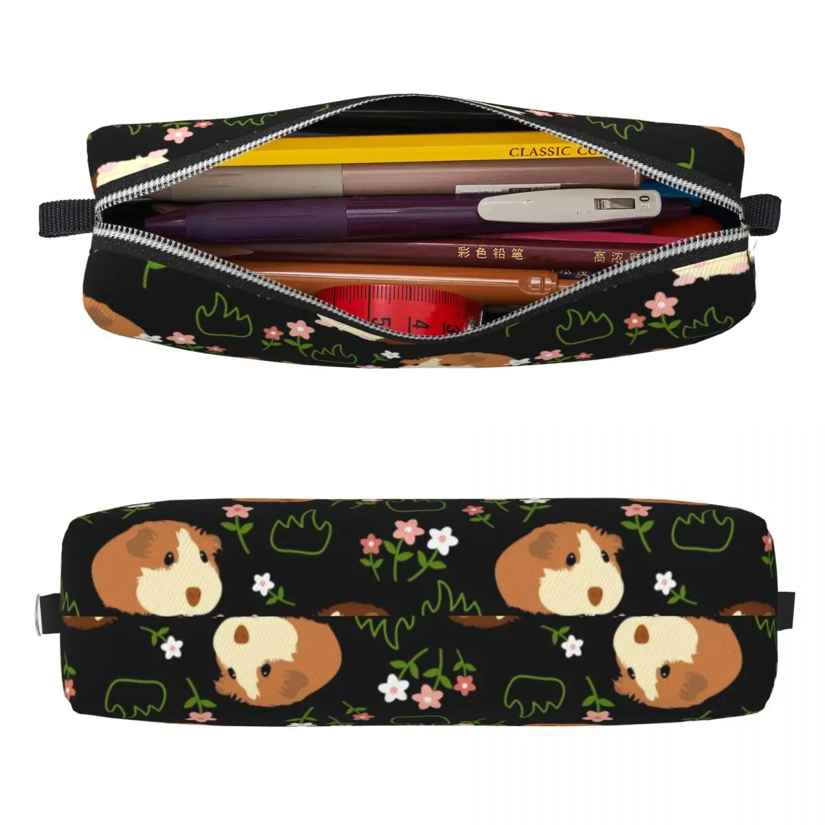 لطيف خنزير غينيا الزهور الحيوان مقلمة أكياس القلم الموضة للطلاب سعة كبيرة الطلاب مدرسة التجميل pencelcases