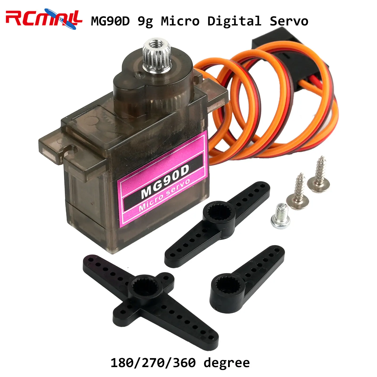 Upgraded Metal Gear MG90D 9g Micro Digital Servo Motor MG90S MG90 4.8-6V 2.5KG High Torque Servo For RC Plane Helicopter