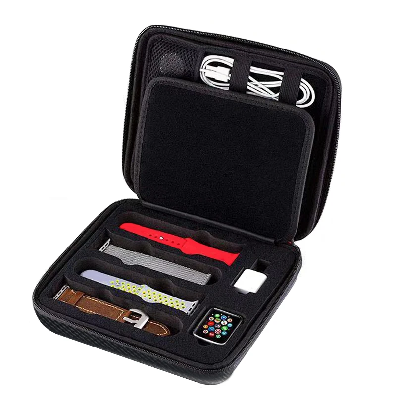 Caja organizadora de reloj a prueba de golpes para Apple Watch, bolsa de accesorios de correa superdura, portátil, 2022