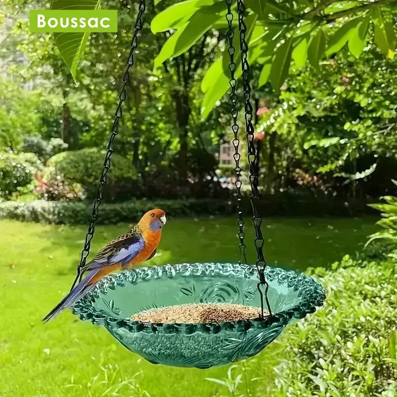 New Bird Flower Shaped Hanging Bird Feeder Birdbath for Garden Outdoor Decor,Yard Farm Supplies, Hummingbird Feeder Supplies