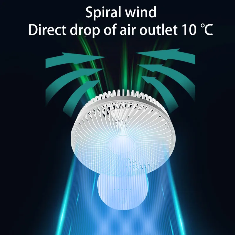 3600mAh USB Desk Fan 4 Speed Adjustable Desktop Table Fan with Strong Wind Quiet Operation Kipas USB Oscillating Fan