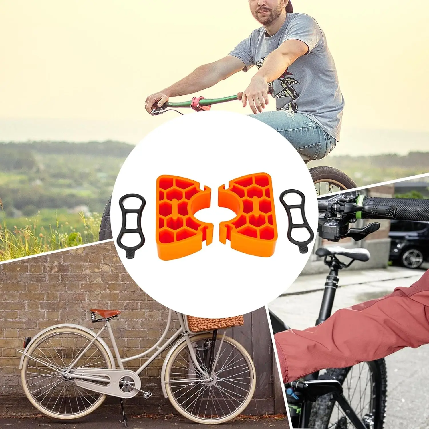 Bike Handlebar Bracket Multifunctional MTB Maintenance Handlebar Stand Bicycle Handlebar Clip-On Stabilizer Cycling Accessory