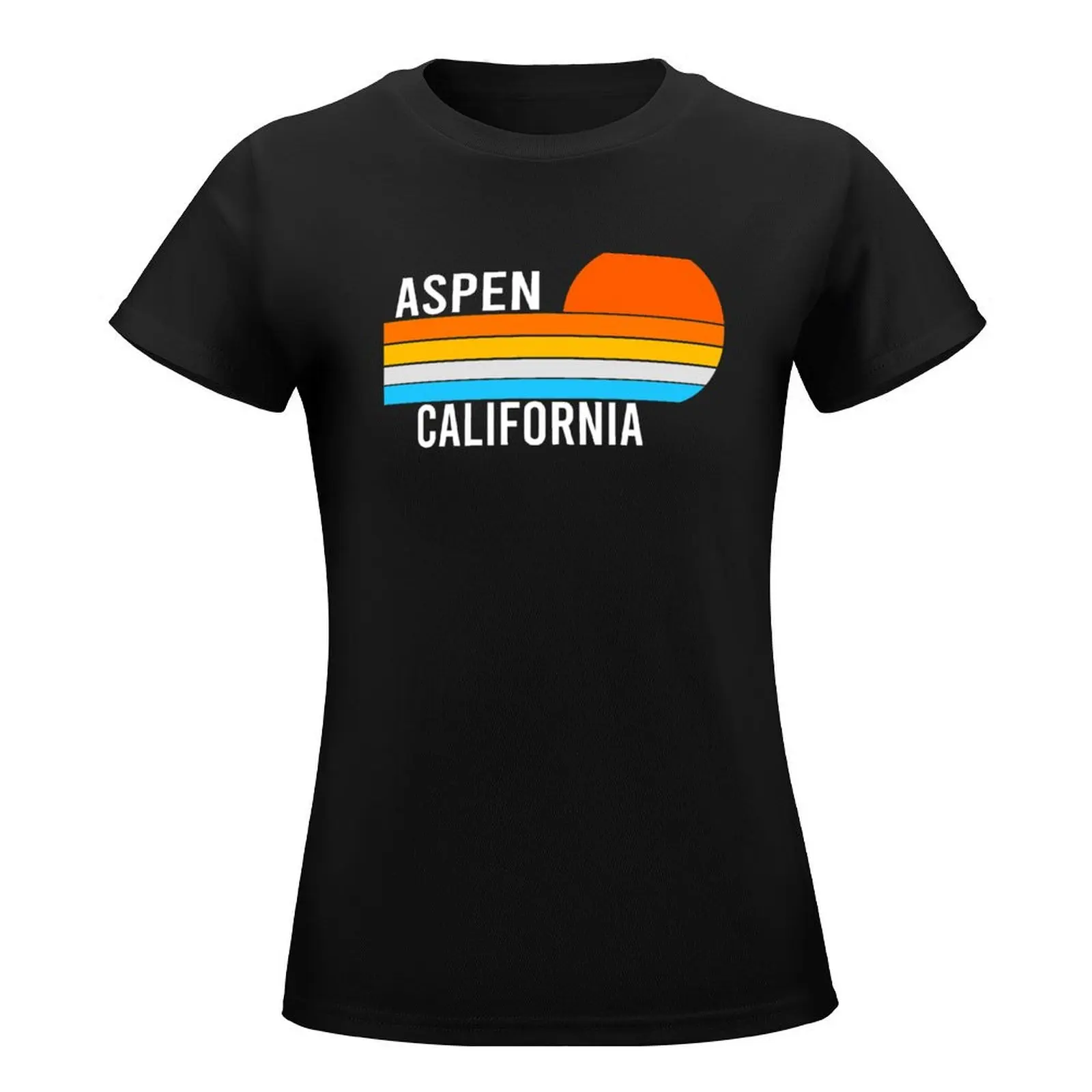 Aspen California Vintage Sunset T-Shirt cute tops tops female oversized plus size t shirts for Women loose fit