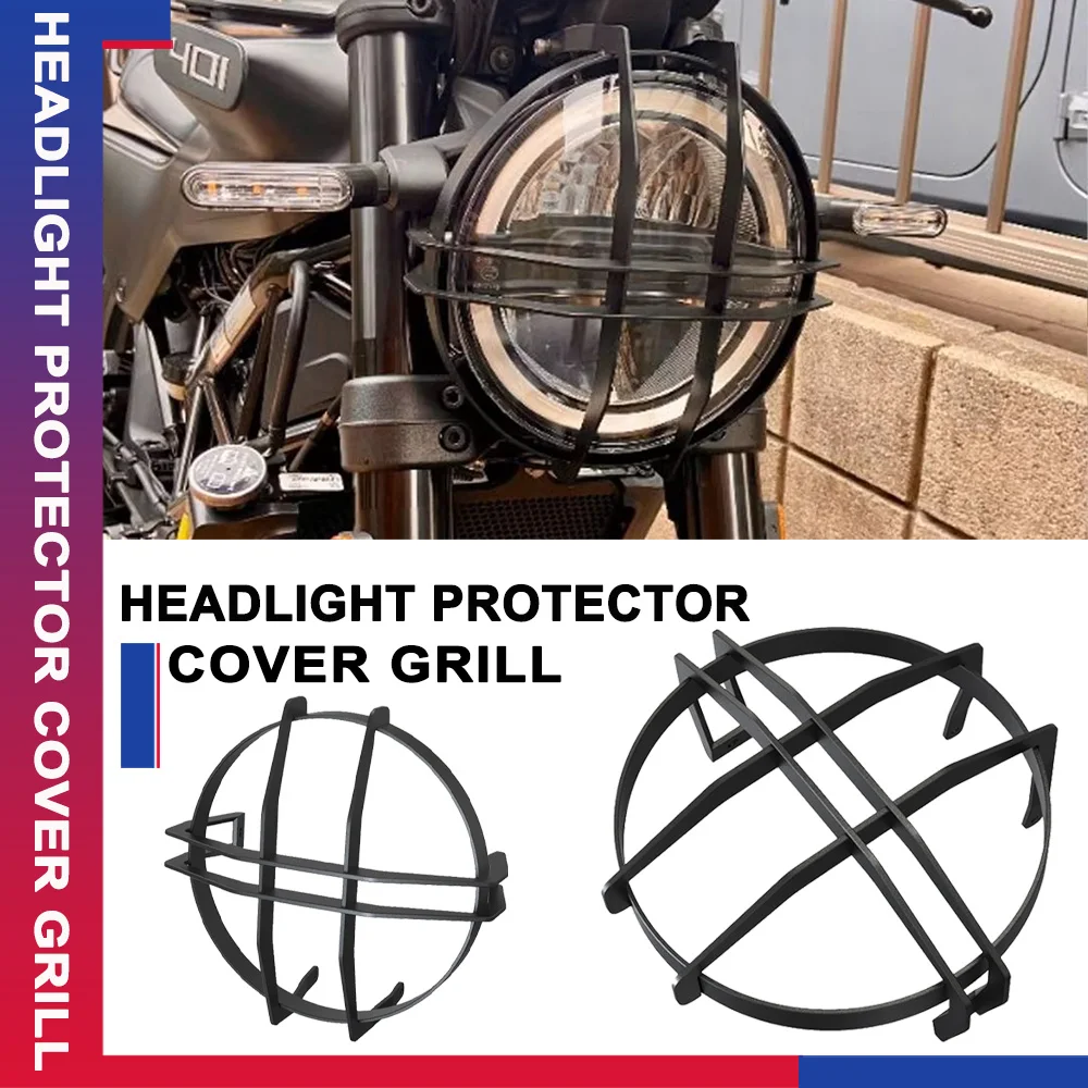 

For Husqvarna Svartpilen 250 401 2017-2023 Motorcycle Accessories Headlight Guard Protector Head Light Cover Protection Grille
