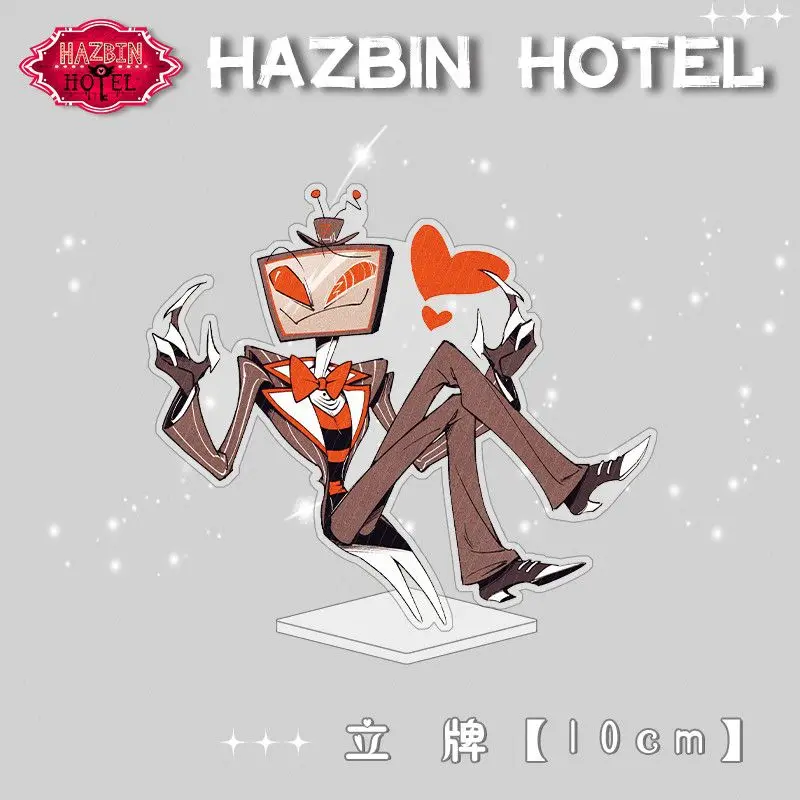 Disponibile Hazbin Hotel Lucifero Morningstar Vox Acrilico Desktop Stand Collezione Figura Decorazione Ornamento Modello Giocattolo Regali