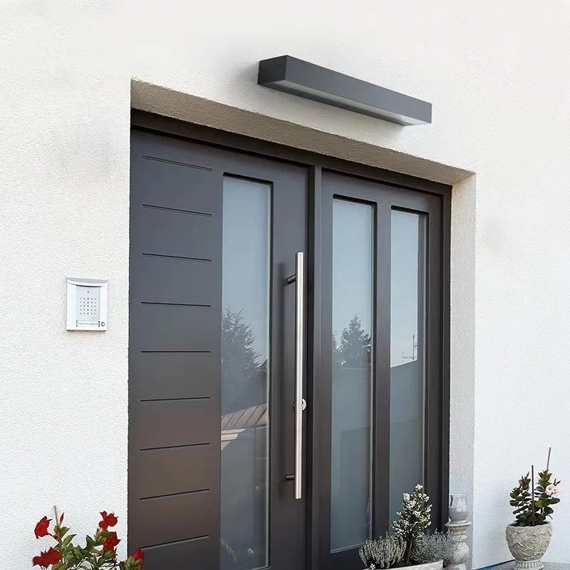 LED في الهواء الطلق الجدار الخفيفة IP65 الألومنيوم تجهيزات الإضاءة مقاوم للماء لشرفة الشرفة ساحة حديقة بوابة مصابيح إضاءة ديكوريّة المنزل