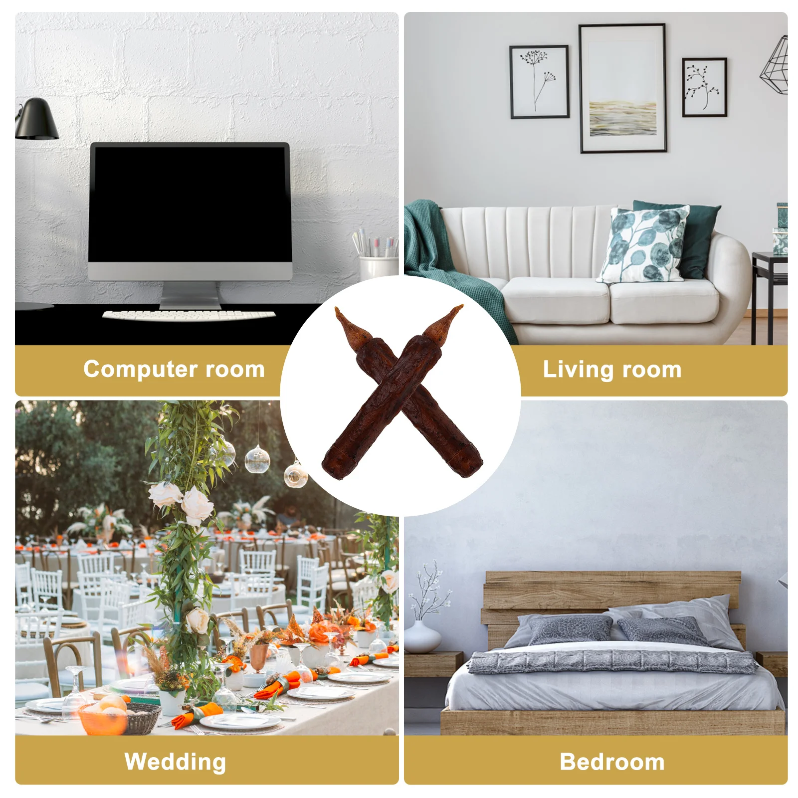 2 قطعة ABS البارافين الشموع عديمة اللهب تعمل للديكور المنزل حفل زفاف ضوء الشموع عديمة اللهب