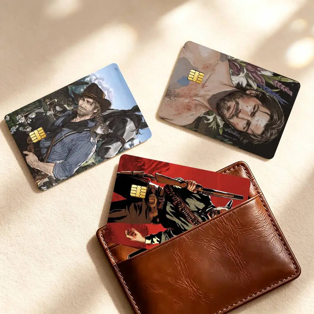 R-Red Dead Redemption Morgan  Credit Card HD Stickers Game Card Decal Small Chip Waterproof Sticker Gift