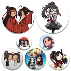 32/44/58mm Anime Mo Dao Zu Shi Brooches Pin Cosplay Wei Wuxian Lan Wangji Badge Bag Accessories Jewelry Gift Wei Ying Lan Zhan