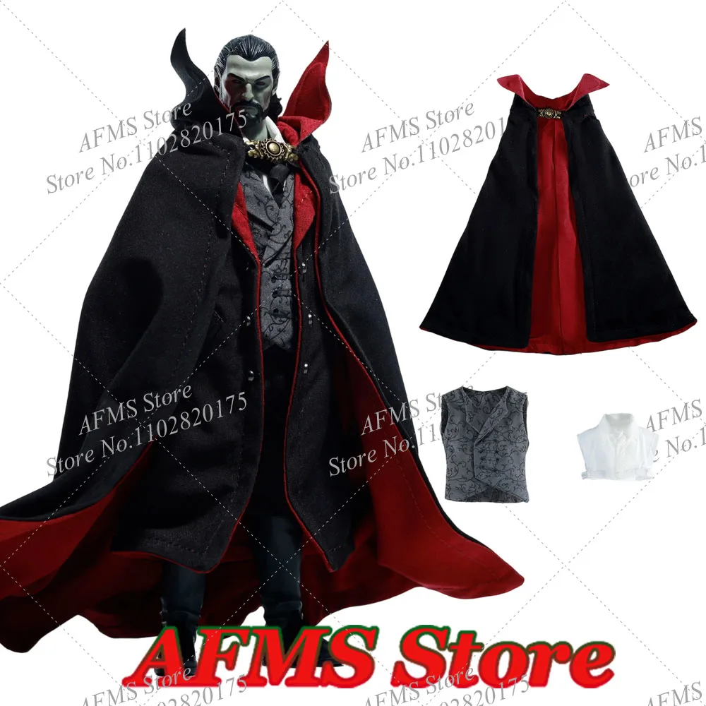 

Fresh Monkey 1/12 Collectible Figure Dracula Count Gothic Overcoat Vest Pants Tie Clothes Set Fit 6Inch Action Figure Soldier