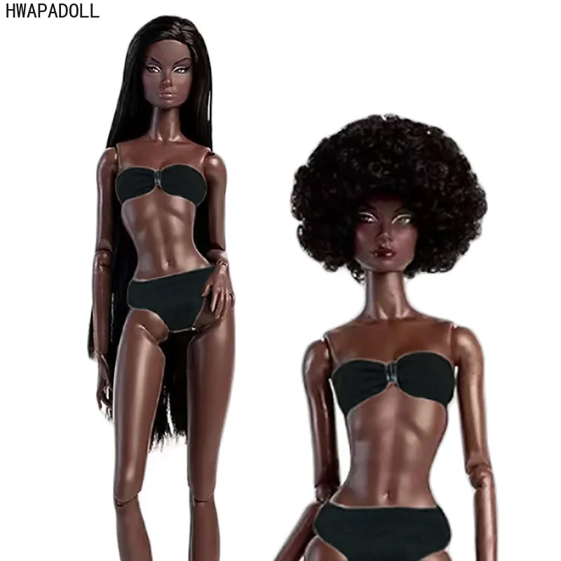 Black Skin Fashion 12" 1/6 BJD Doll Full Dolls Figure Supermodel Princess Doll Jointed Movable Female Body & Heads Toys