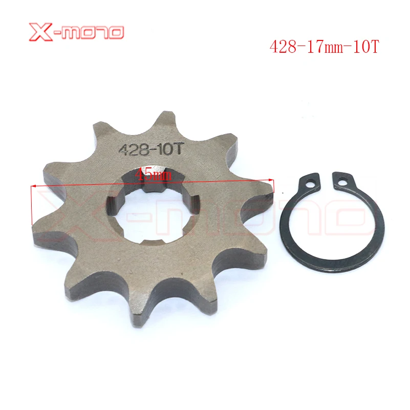 Front Engine 428# 17mm 20mm 10T-19T Sprocket For KAYO BSE SSR SDG Dirt Pit Bike ATV Quad Go Kart Moped Buggy Scooter Motorcycle