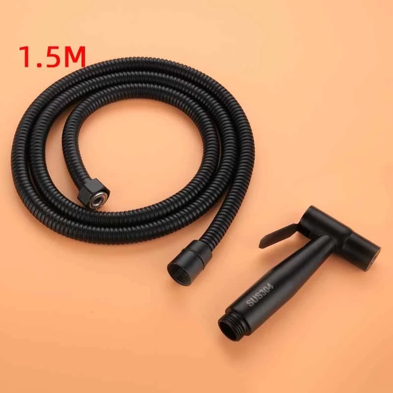 Spruzzatore per Bidet portatile nero rubinetto per Bidet per wc in acciaio inossidabile per spruzzatore a mano per bagno soffione doccia autopulente