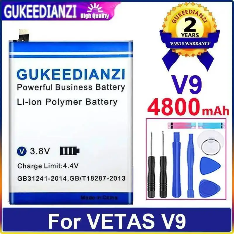 

Высокоемкая емкость 4800 мАч для Vetas V9, надежная сменная батарея для мобильного телефона