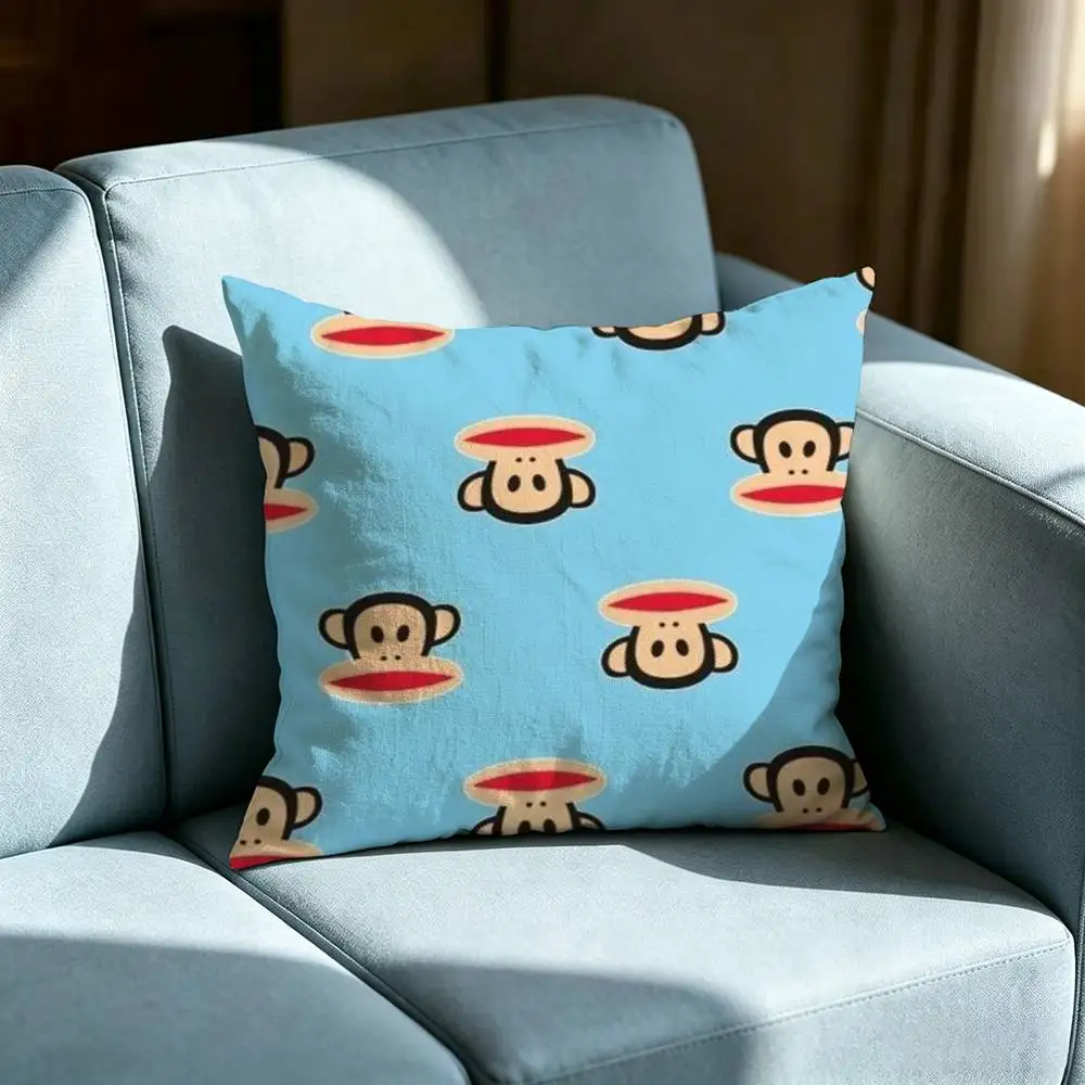 P-paul frank wallpapers Pillow cover Soft Microfiber Pillowcase Home Sofa Decor Surprise Decorative printed.