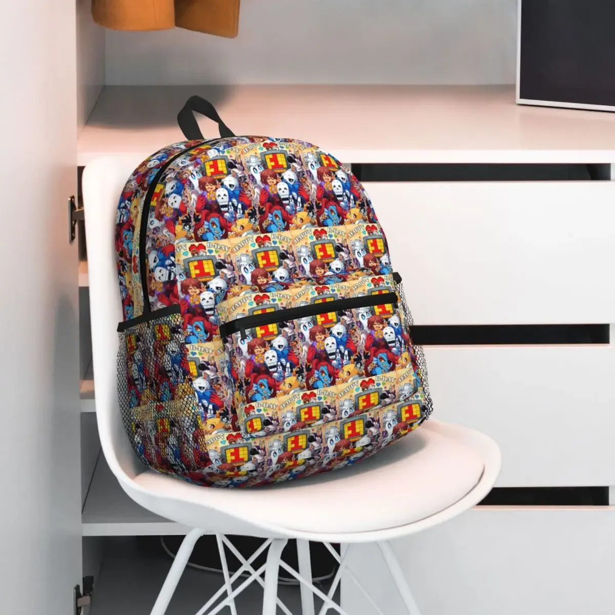Undertale Cartoon Student Backpack School Bag Hiking Travel Daypack for Men Women Fashion Bookbag Shoulder Bags
