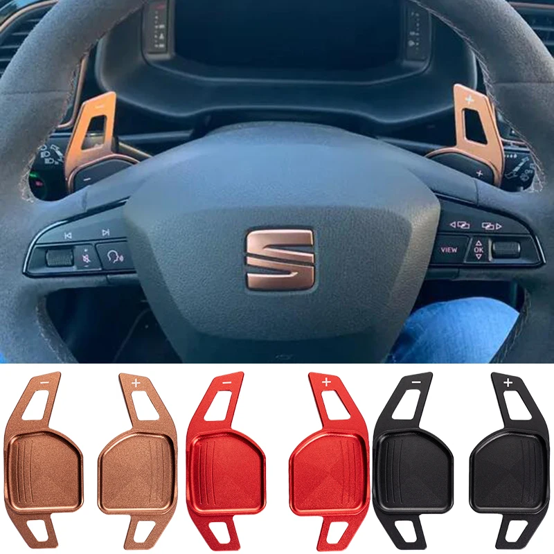 

Shift Paddle For Seat Leon FR Cupra Ateca Ibiza 6P Arona Tarraco Alhambra Car Steering Wheel Extension Shifter DSG Gear Stickers