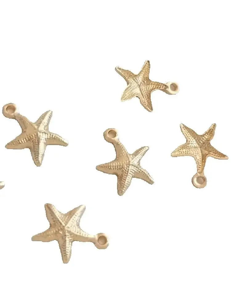 

14K Small Starfish Pendant Handmade Jewelry Pendant Diy Bracelet Necklace Earrings Handmade Charms Pendants K409