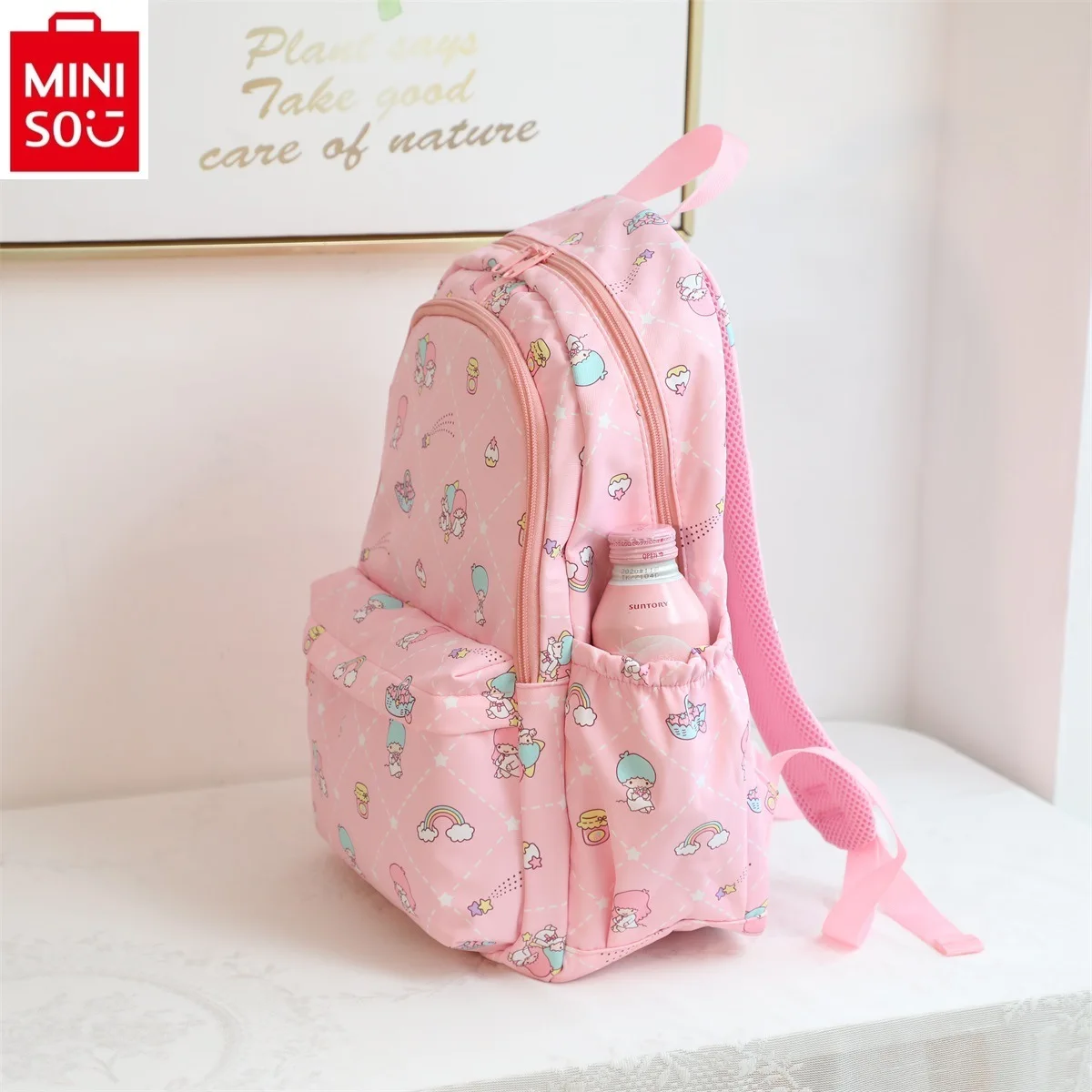 MINISO-Sac à dos Sanurgente Hello Kitty pour étudiant, grande capacité, frais, réduction de charge SR, haute qualité, nylon, multifonctionnel