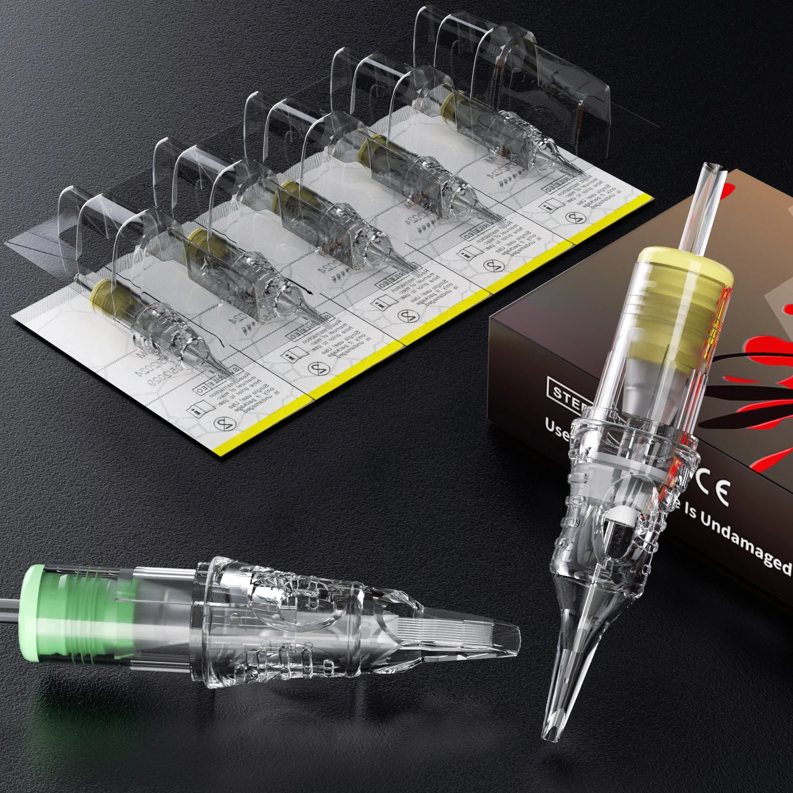 

BIGWASP 20pcs Tattoo Cartridges Needles 0.3/0.35mm Disposable Sterile Safety Makeup Cartridge Needle Tattoo Supplies RL/RS/RM/M1