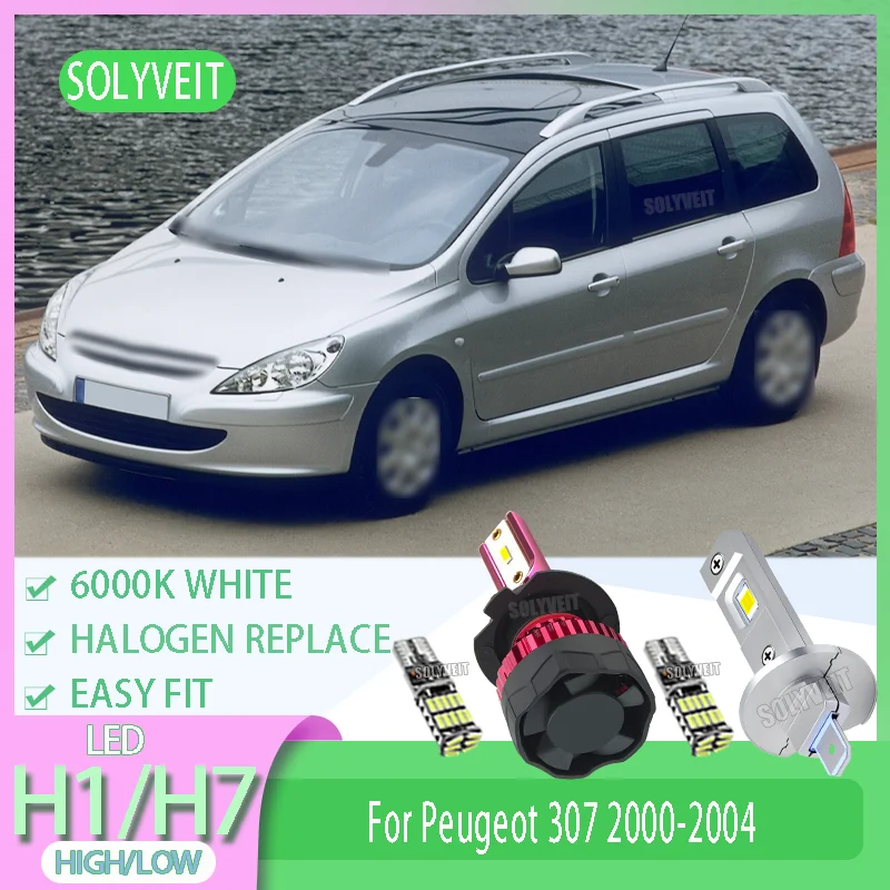 

Long Lifespan Over 60000hrs Waterproof Car Headlight Bulb LED H1/H7 High Low Beam For Peugeot 307 2000 2001 2002 2003 2004