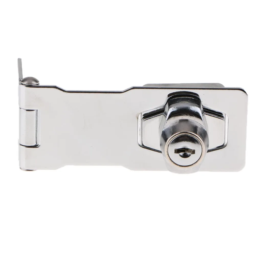 Mechanical Keyed Door Lock Hasp Anti Theft Buckle Zinc Alloy Fastener for Storage Cabinets Trunks and Drawers