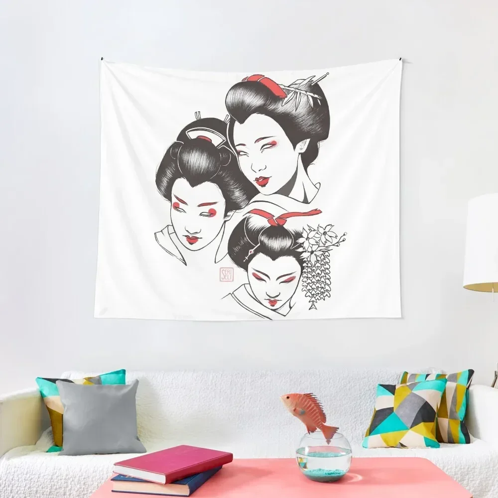 Geisha Tapestry Bedrooms Decorations Home Decoration Tapestry