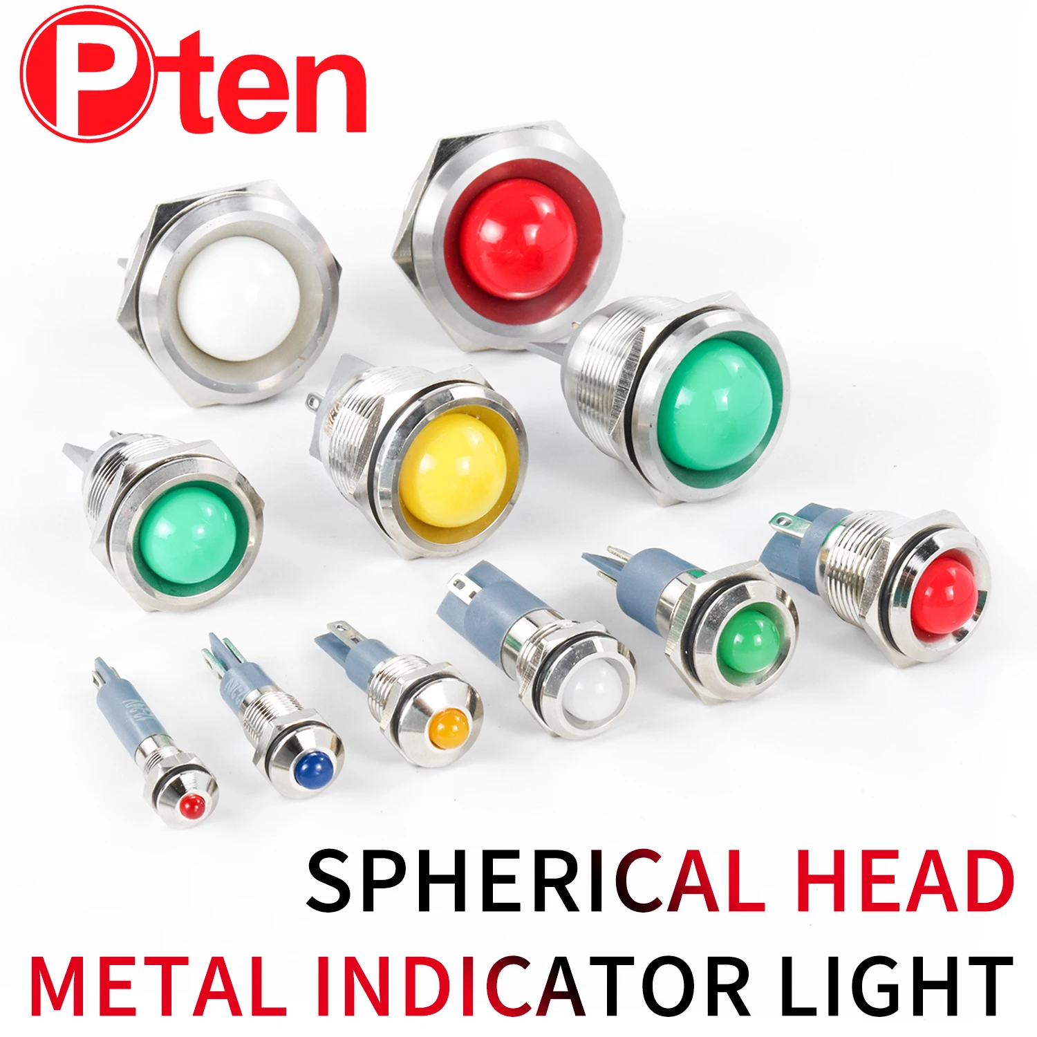 

1PCS Metal LED Warning Indicator Light Signal Lamp Pilot PIN 3-6 12-24 220V 6/8/10/12/16/19/22mm Power Waterproof IP65