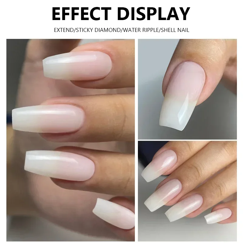 MSHARE 50 مللي TPO الحرة منخفضة الحرارة حليبي الظل الطبيعي الذاتي التسوية البناء هلام ل وصلات لإطالة الأظافر متوسطة سميكة منشئ الصلب UV