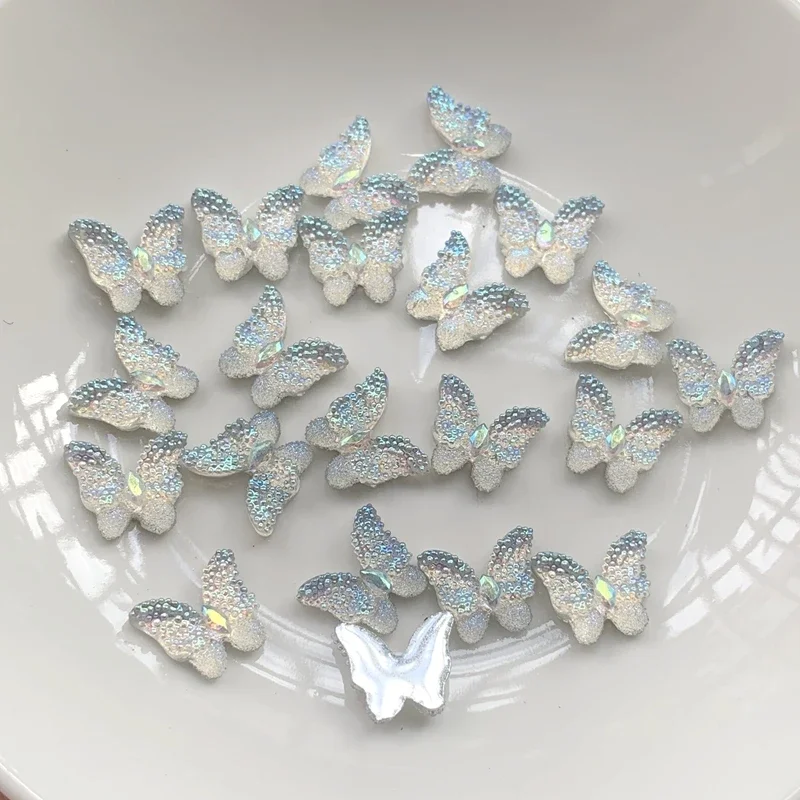 10mm*12mm lovely butterfly resin rhinestone DIY scrapbook jewelry ornament butterfly rhinestone