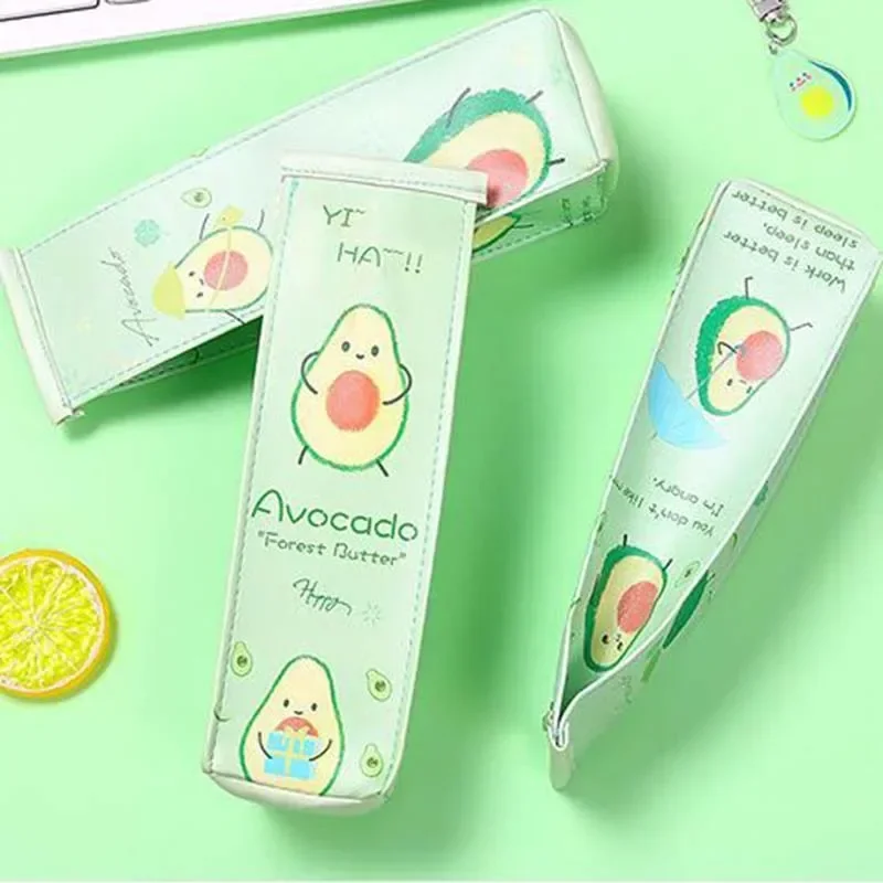 Cute Cartoon Pencil Case Students Simple Pen Box Large Capacity Pencil Box Pencil Bag Color Random 1PCS