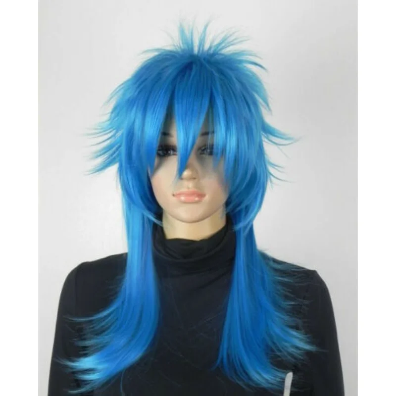 Hot Sell Fashion Long Light Blue Straight Women Lady Cosplay Hair Wig