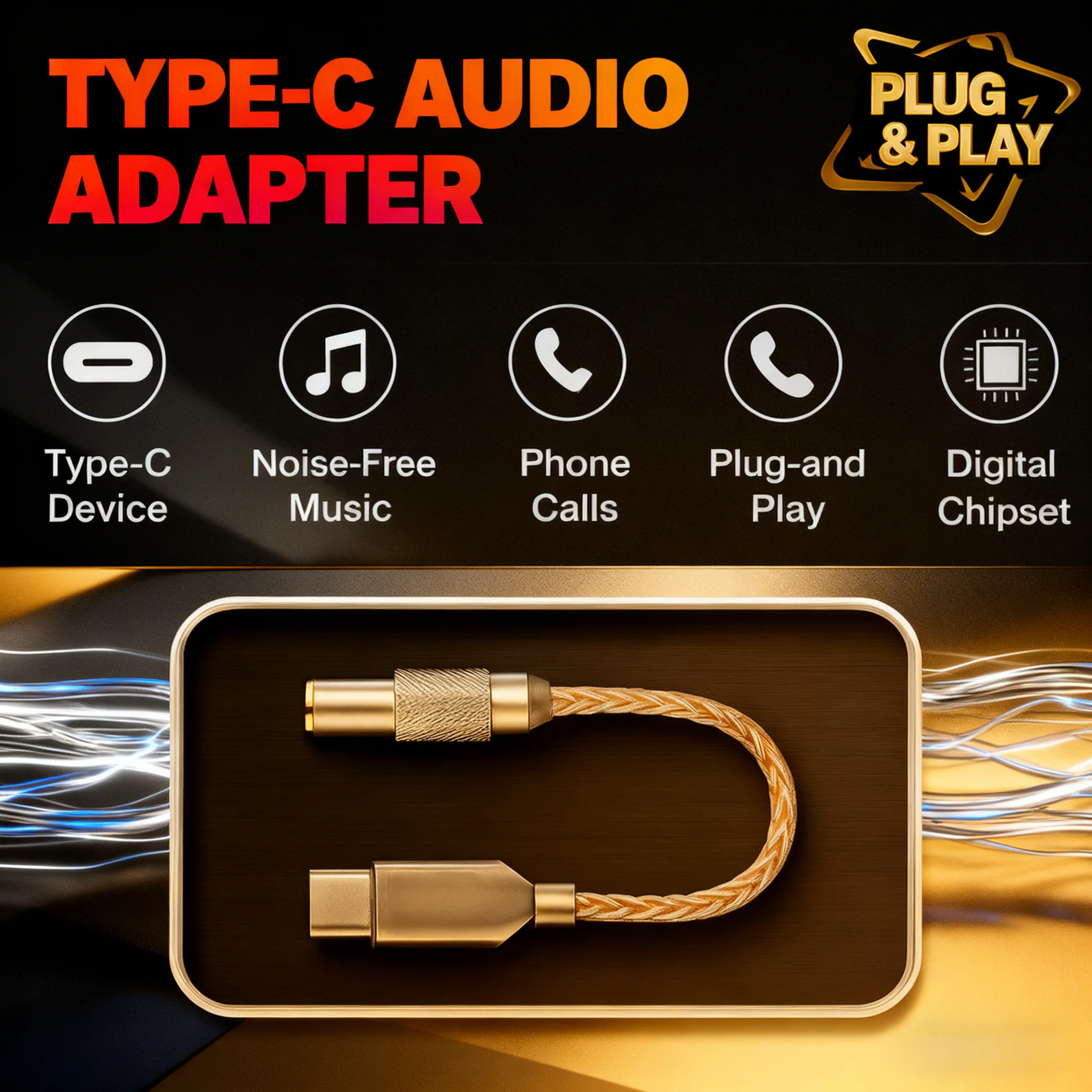 

Winter Hi-Fi Type-C DAC Adapter - Dual-Chip CX31993 + MAX97220, 32bit 384kHz, Noise-Free Audio Upgrade for Phones/PC