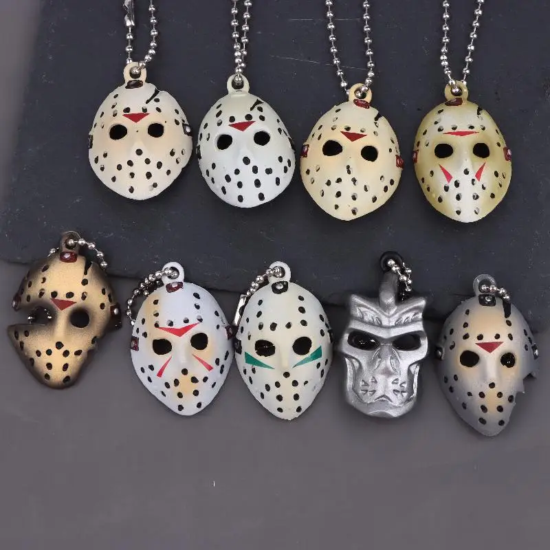 Брелок из фильма ужасов Джейсон Хоккейная маска Брелок для ключей Сумка Очарование для детей Хэллоуин Ювелирные изделия Подарок Брелок из фильма ужасов Джейсон Хоккейная маска Брелок для ключей Сумка Очарование для детей Хэллоуин Ювелирные изделия Подарок